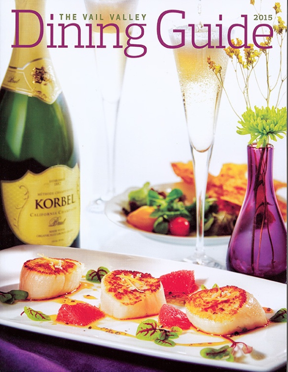 Cover shot by Brent Bingham Photography of the 2015 Vail Dining Guide
