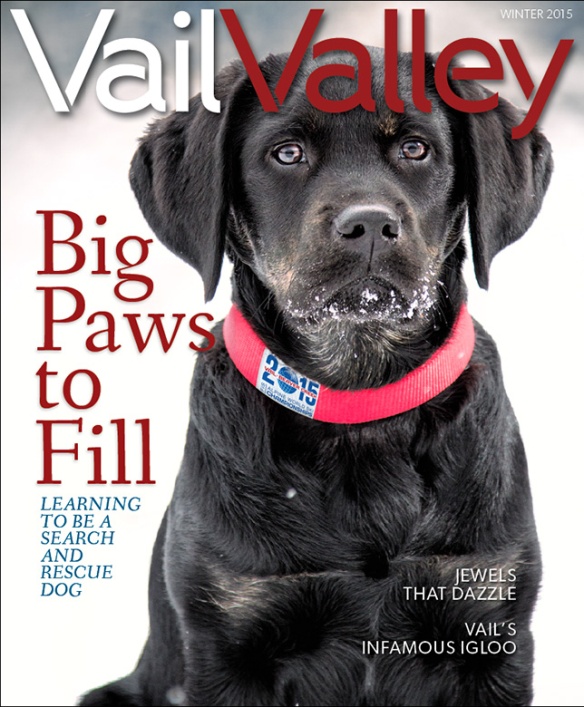 Cover shot by Brent Bingham Photography for Vail Valley Magazine Winter 2015